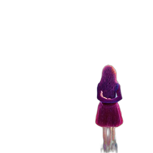 dress, robot, hair, creature transparent PNG cut-out