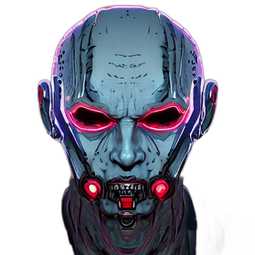 robot, mask, face, creature transparent PNG cut-out