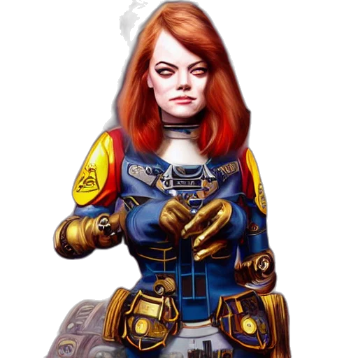 robot, staff, concept art, fantasy art transparent PNG cut-out