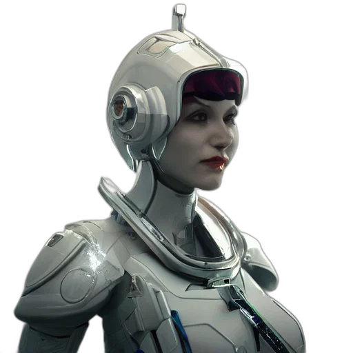 robot, face, concept art, cyberpunk transparent PNG cut-out