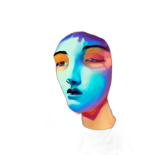 face, mask, robot, creature transparent PNG cut-out