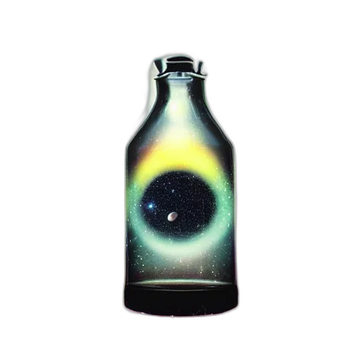 bottle, 3d render, photorealistic, watercolor transparent PNG cut-out