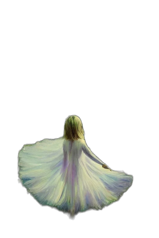 dress, hair, flower, creature transparent PNG cut-out
