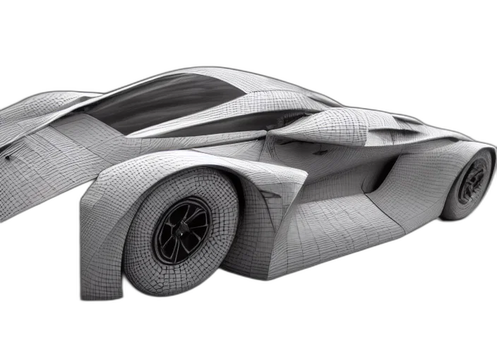car, 3d render, concept art, photorealistic transparent PNG cut-out