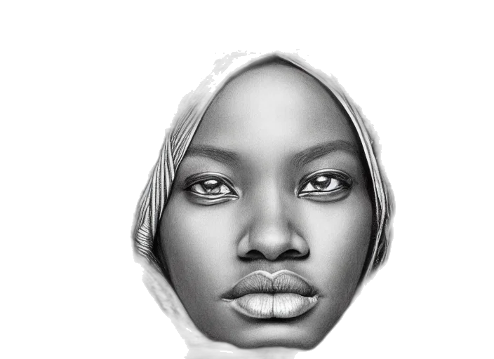 face, photorealistic, pencil sketch, oil painting transparent PNG cut-out