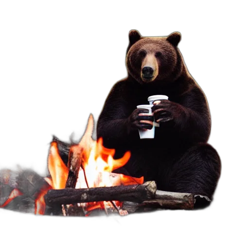 animal, concept art, photorealistic, fire transparent PNG cut-out