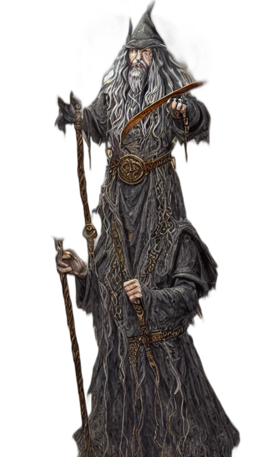 staff, sword, dragon, fantasy art transparent PNG cut-out