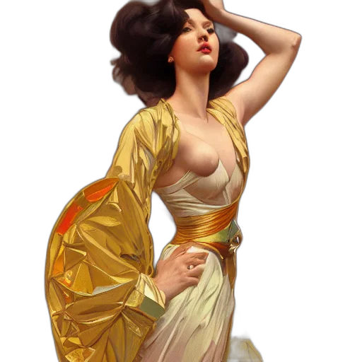 dress, jewelry, fantasy art, concept art transparent PNG cut-out