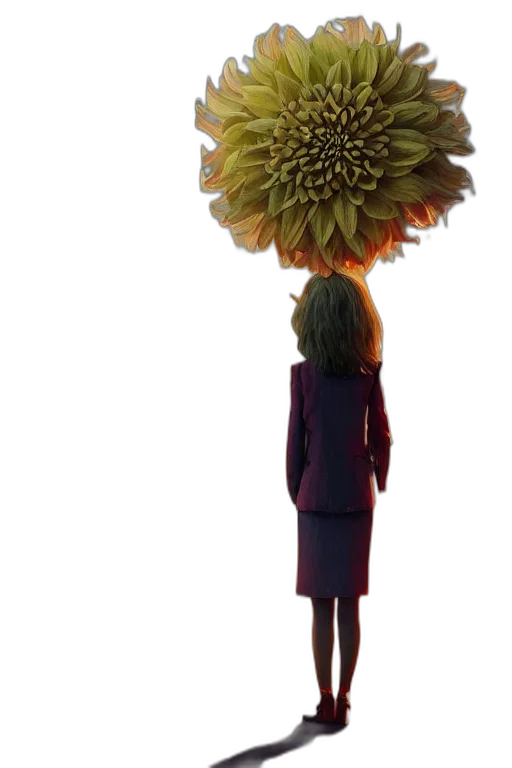 flower, crown, umbrella, staff transparent PNG cut-out