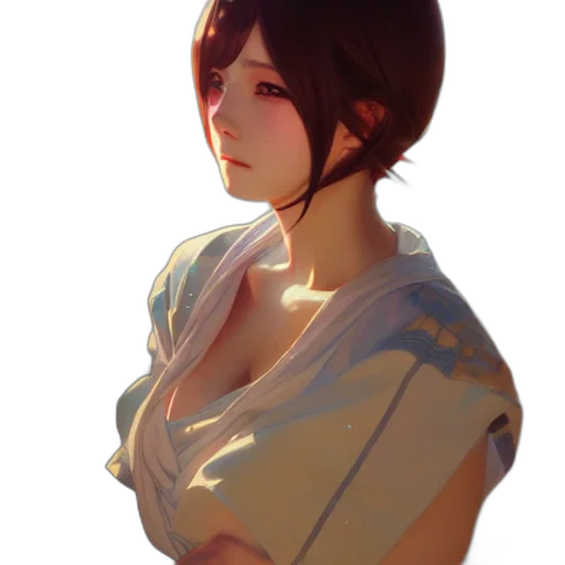 dress, staff, face, weapon transparent PNG cut-out