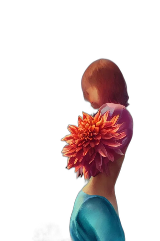 flower, hair, crown, dress transparent PNG cut-out