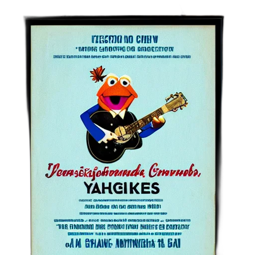concert, poster, muppets, style transparent PNG cut-out