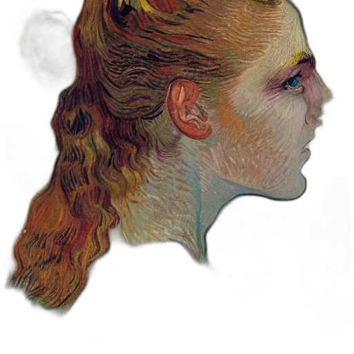 face, mask, hair, crown transparent PNG cut-out
