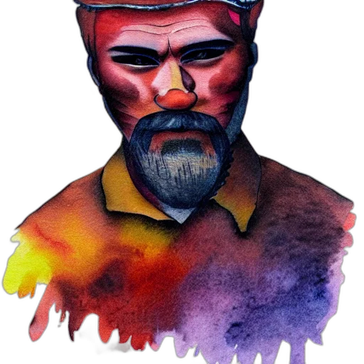 face, crown, mask, staff transparent PNG cut-out