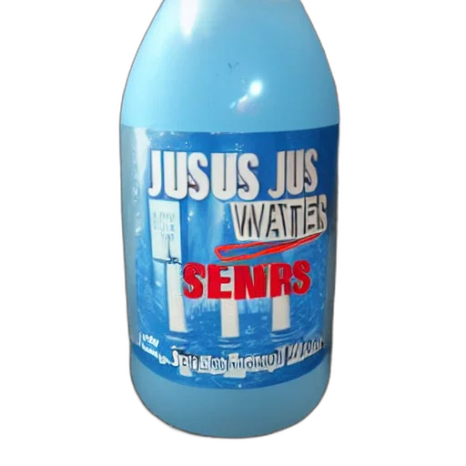 bottle, vaporwave, 3d render, jesus transparent PNG cut-out