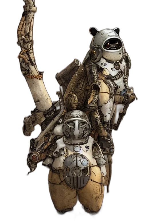 robot, weapon, mask, staff transparent PNG cut-out