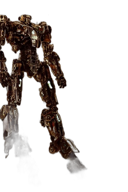 robot, weapon, concept art, 3d render transparent PNG cut-out