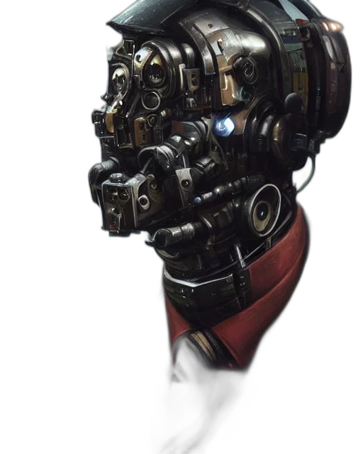 robot, mask, face, weapon transparent PNG cut-out