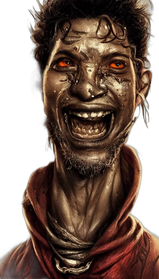 face, mask, staff, creature transparent PNG cut-out