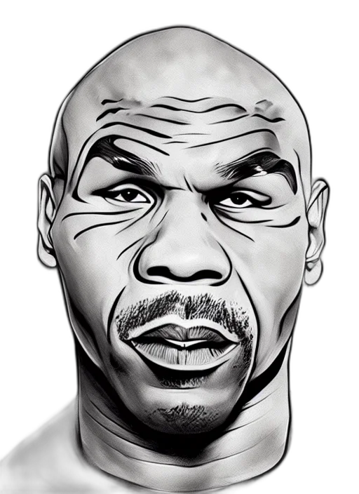 face, cartoon, comic book art, photorealistic transparent PNG cut-out
