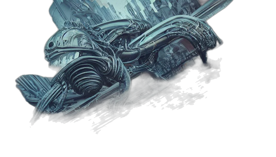creature, concept art, comic book art, cyberpunk transparent PNG cut-out