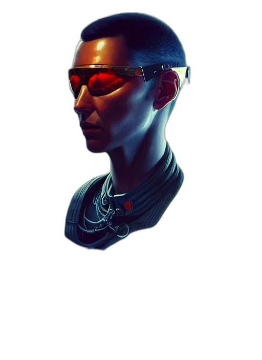 robot, face, mask, crown transparent PNG cut-out