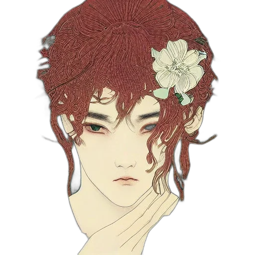 crown, flower, face, mask transparent PNG cut-out