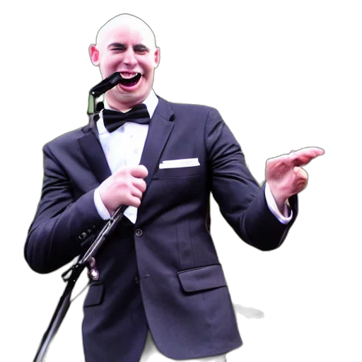 bald, monkey, wearing, suit transparent PNG cut-out