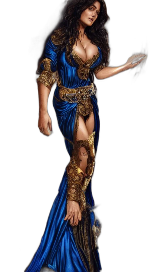 dress, staff, fantasy art, concept art transparent PNG cut-out