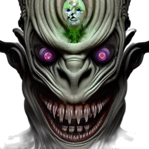 face, mask, creature, concept art transparent PNG cut-out