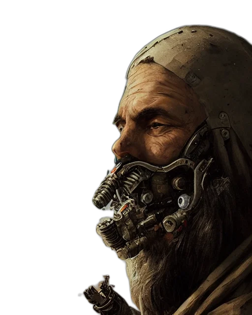 mask, face, concept art, cyberpunk transparent PNG cut-out