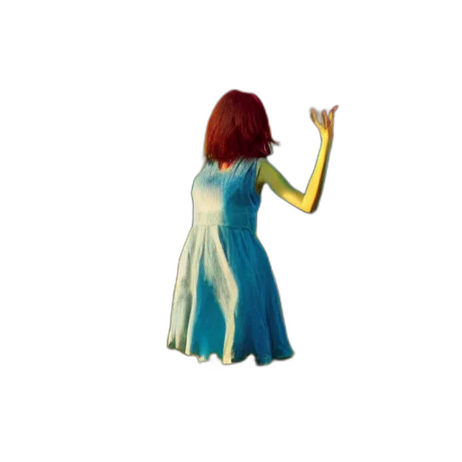 dress, staff, creature, robot transparent PNG cut-out
