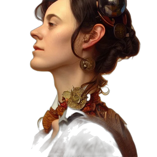 face, crown, staff, jewelry transparent PNG cut-out