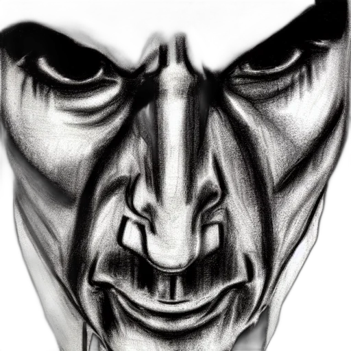 mask, face, creature, comic book art transparent PNG cut-out