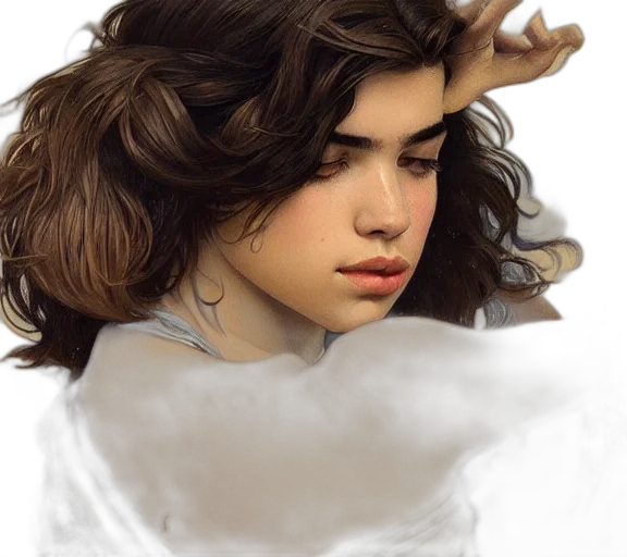 hair, face, crown, creature transparent PNG cut-out