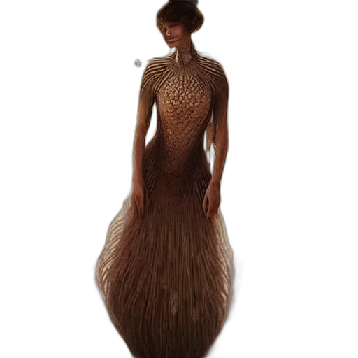 dress, hair, creature, hat transparent PNG cut-out