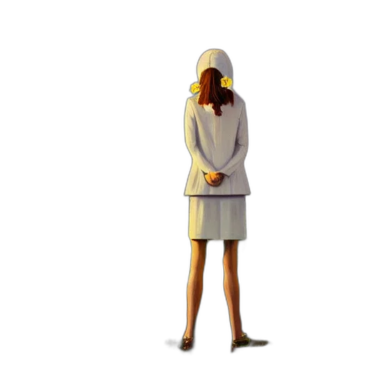 dress, staff, jacket, hat transparent PNG cut-out