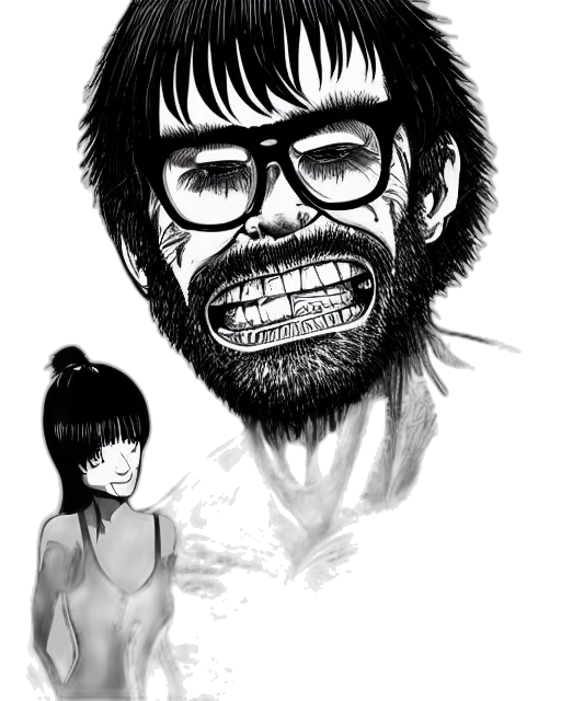 creature, face, comic book art, concept art transparent PNG cut-out