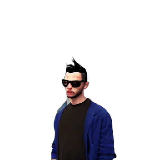 jacket, staff, 3d render, cartoon transparent PNG cut-out