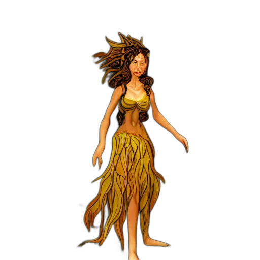 dress, staff, fantasy art, concept art transparent PNG cut-out