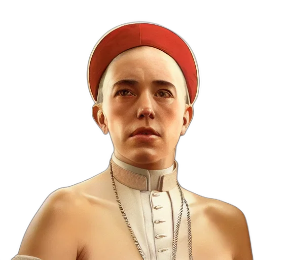 face, hat, jewelry, staff transparent PNG cut-out