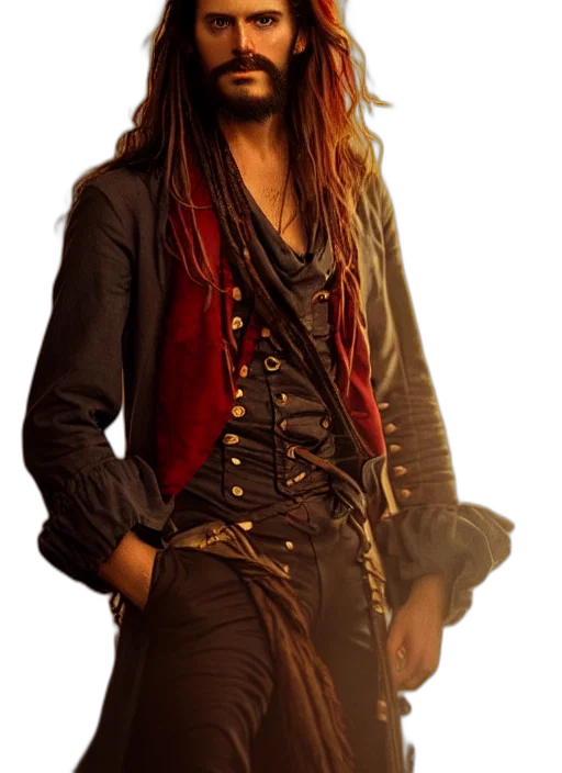 jacket, staff, portrait, painting transparent PNG cut-out
