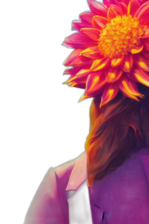 flower, dress, crown, face transparent PNG cut-out