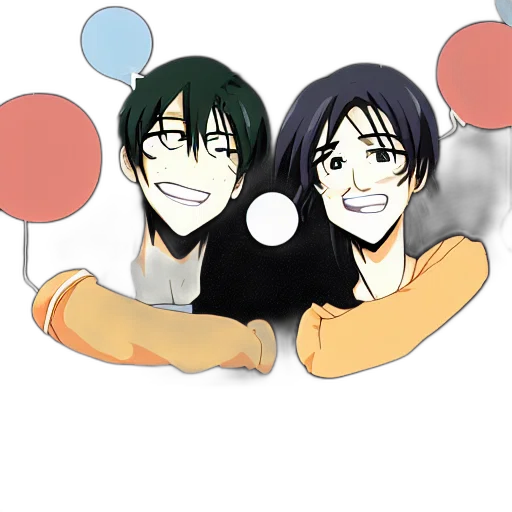 anime, cartoon, 3d render, pixel art transparent PNG cut-out