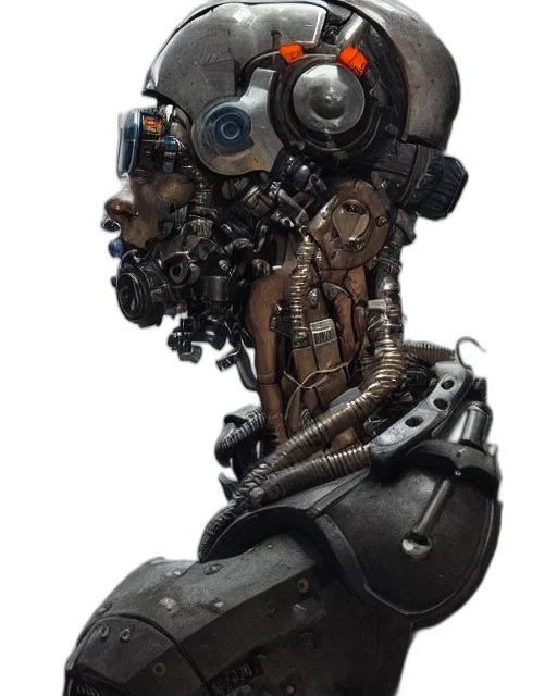 robot, face, mask, staff transparent PNG cut-out
