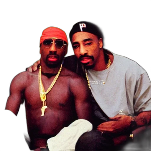 pac, shakur, sitting, lap transparent PNG cut-out
