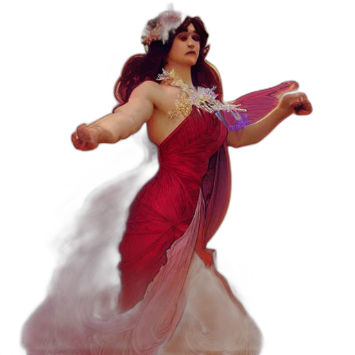 dress, staff, concept art, fantasy art transparent PNG cut-out