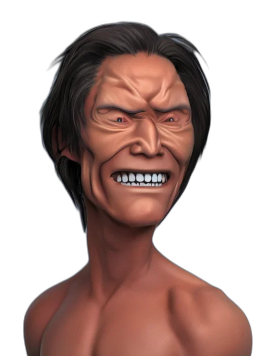 face, mask, creature, staff transparent PNG cut-out