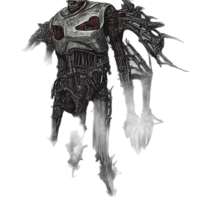 creature, robot, mask, weapon transparent PNG cut-out