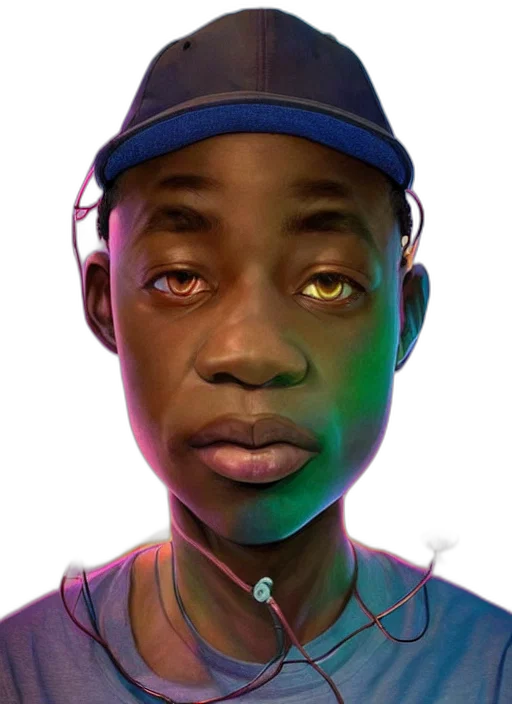 face, staff, hat, robot transparent PNG cut-out